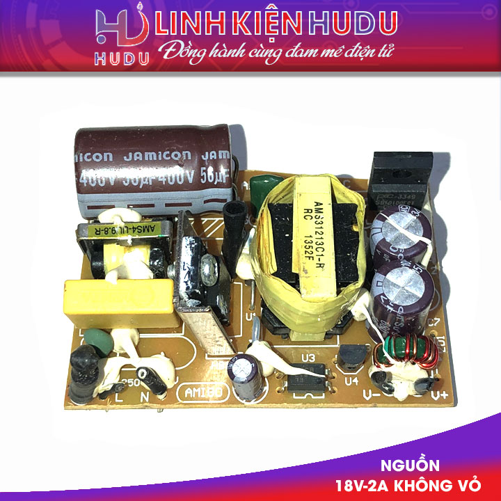 Nguồn 18V – 2A không vỏ cũ